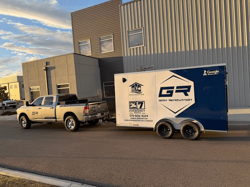 GIMA Renovation company truck in Greeley, Colorado